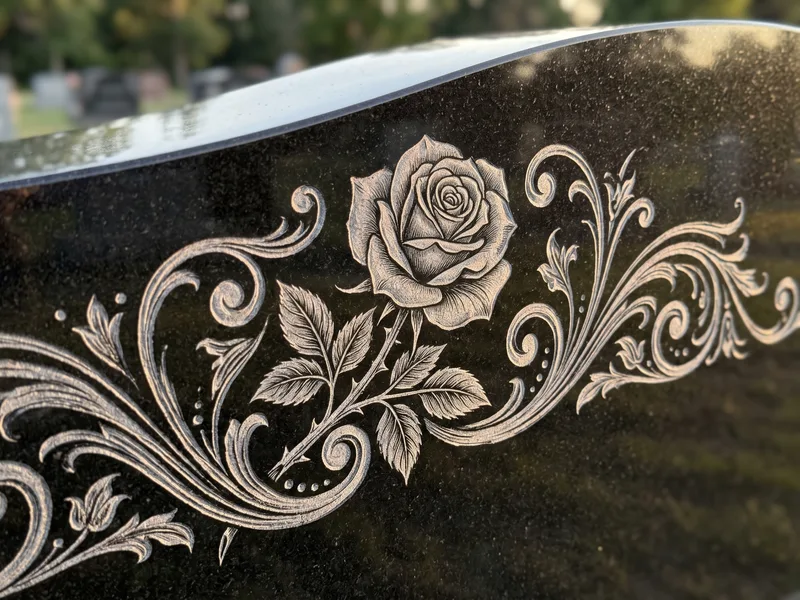 Custom Artwork & Etching — Rock of Ages Sandblasting